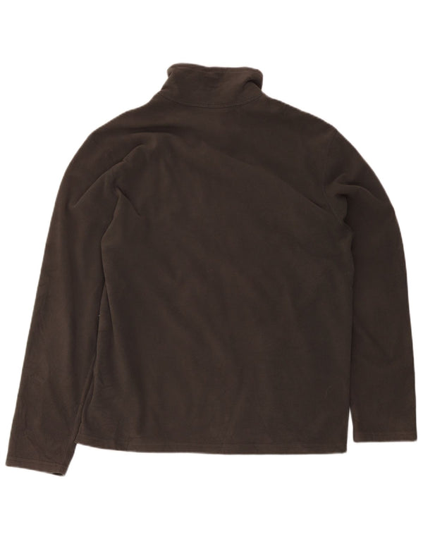 Maglione in pile da uomo The North Face con zip e collo, sportivo in poliestere grigio medio