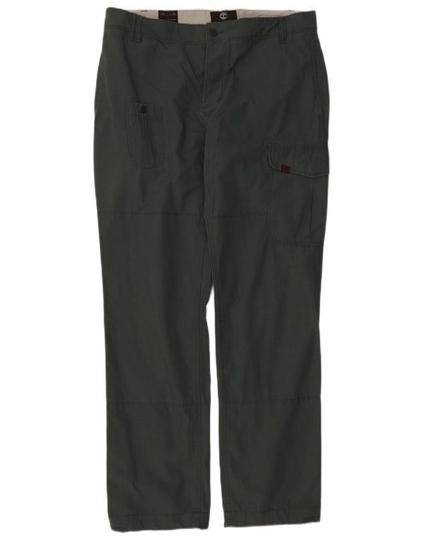 Pantaloni cargo dritti da uomo TIMBERLAND W36 L34 cotone verde