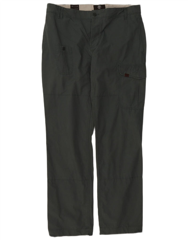 Pantaloni cargo dritti da uomo TIMBERLAND W36 L34 cotone verde