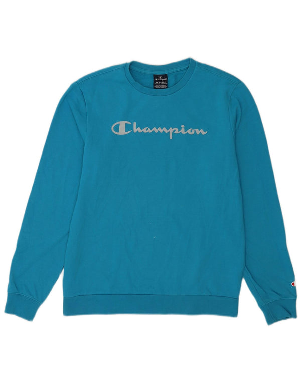 Felpa con grafica Champion per ragazzi, 15-16 anni, 2XL, cotone blu