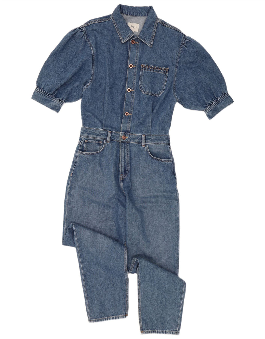PEPE Jeans Tuta in denim da donna UK 12 Cotone blu medio