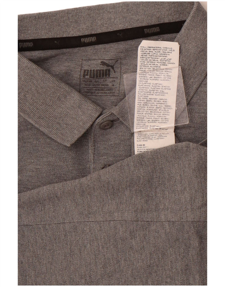 Polo PUMA da uomo in cotone grigio medio