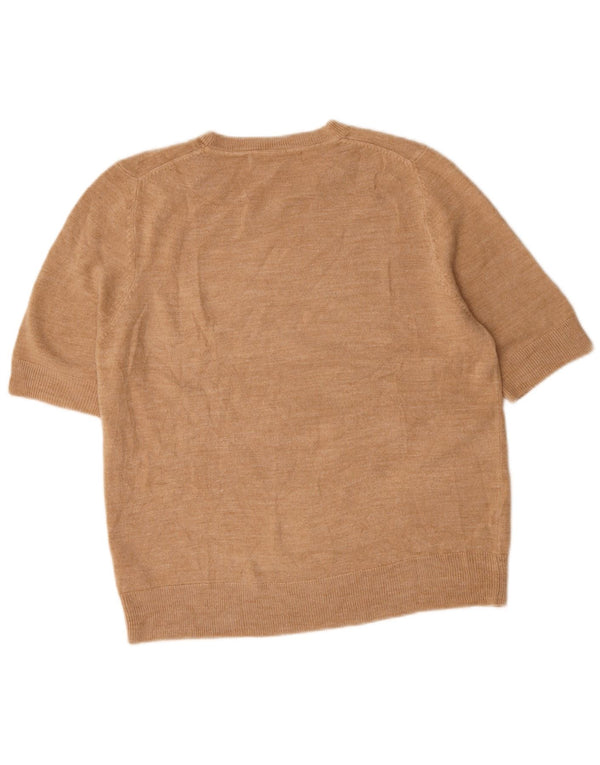 Maglione maglione girocollo da donna Marks & Spencer UK 14 grande Beige