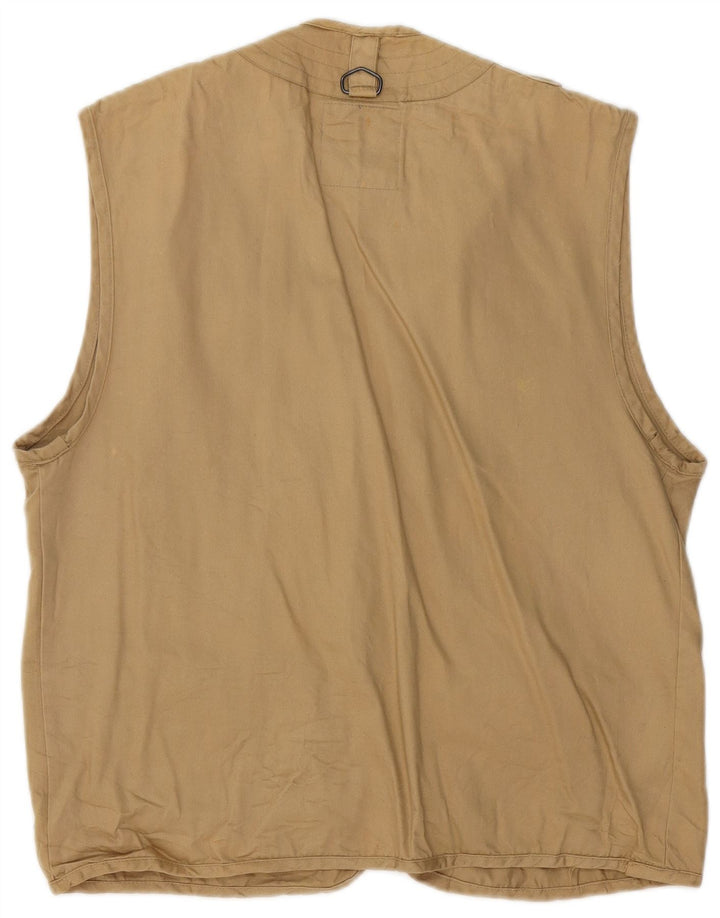 Gilet pratico da uomo vintage UK 38 cotone beige medio