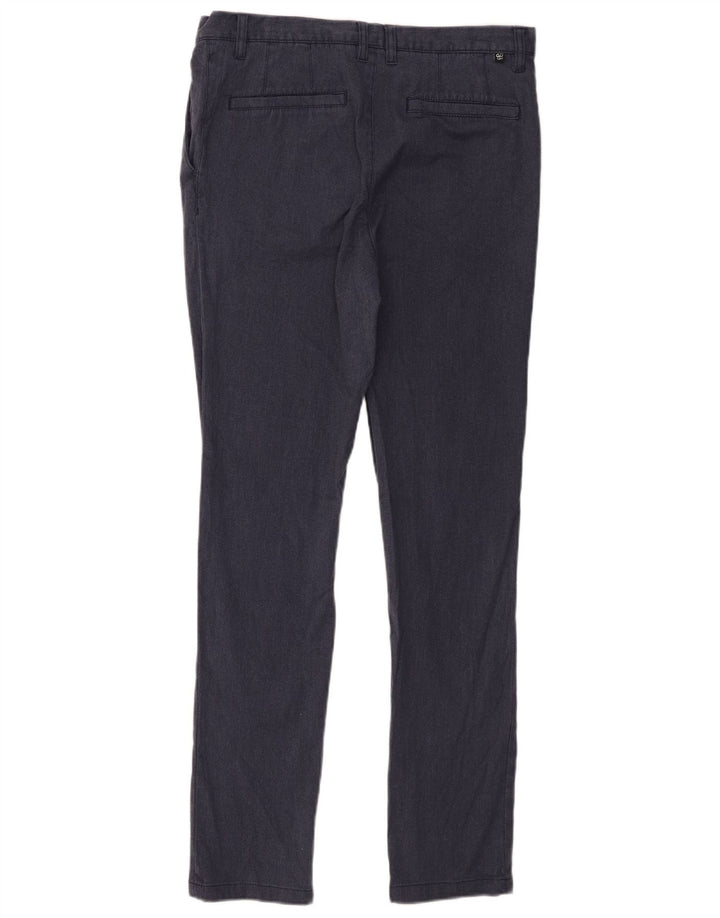 Pantaloni chino slim da uomo Ted Baker W30 L31 poliestere blu navy