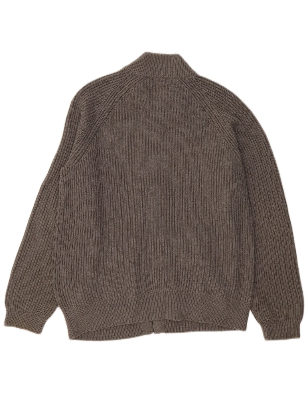 Maglione cardigan da uomo JAEGER grande in cotone grigio
