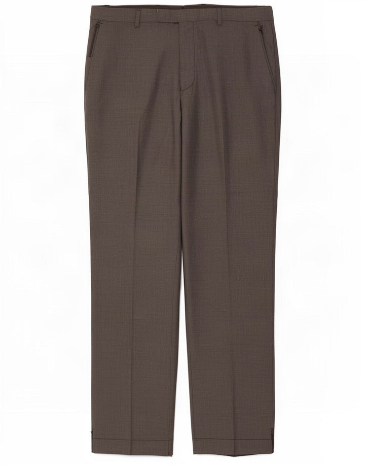 Pantaloni casual da uomo Marks & Spencer su misura W34 L33 poliestere grigio