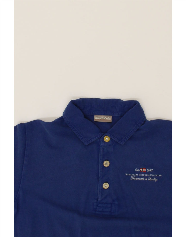 NAPAPIJRI Mens Polo Shirt Small Navy Blue Vintage Napapijri and Second-Hand Napapijri from Messina Hembry 