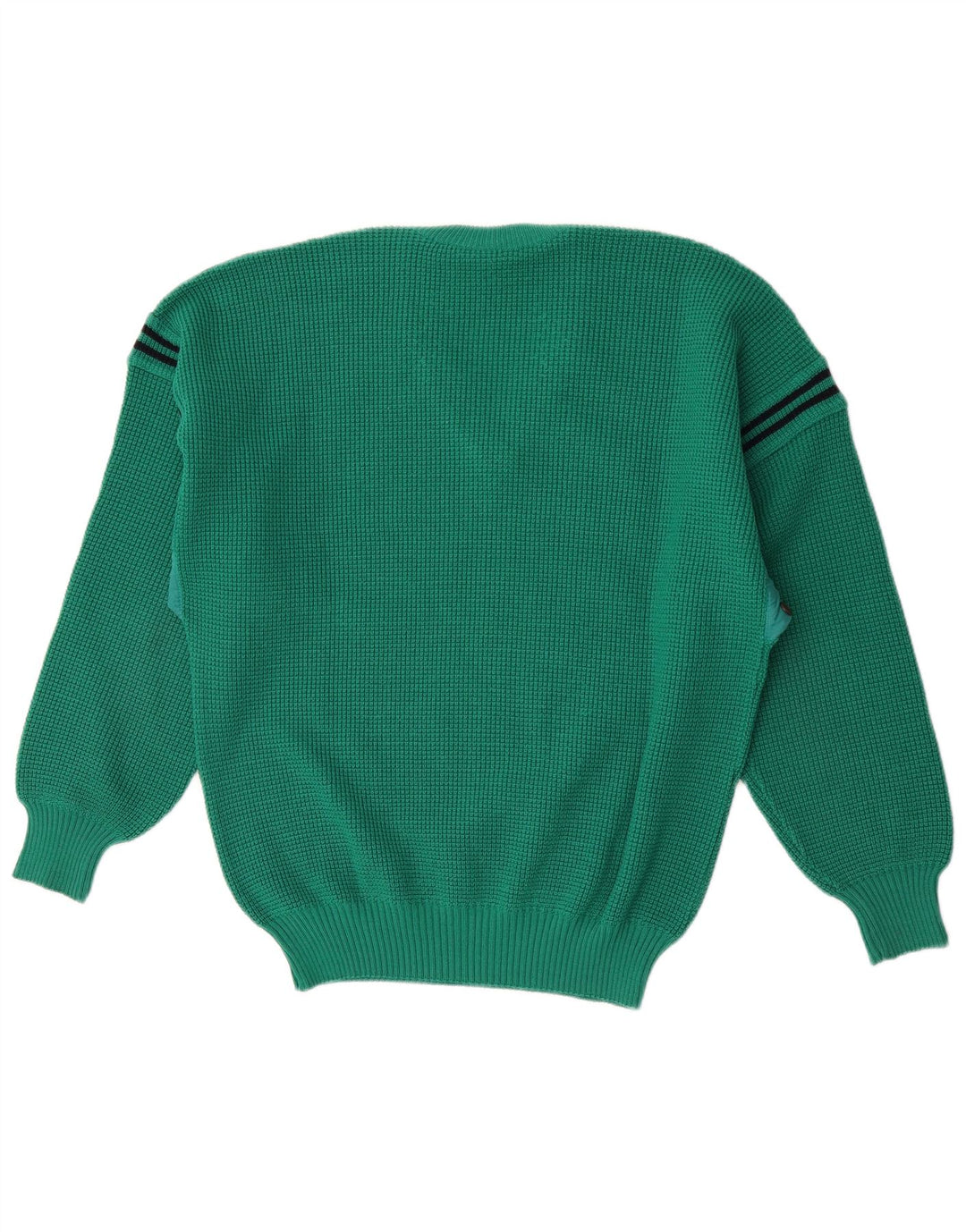 Maglione da uomo con scollo a V del Polo Nord, lana a righe verdi grandi