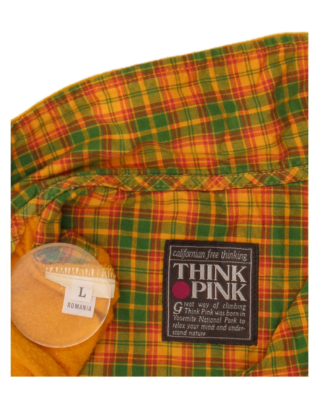 Maglione in pile da uomo con zip sul collo Think Pink, grande giallo