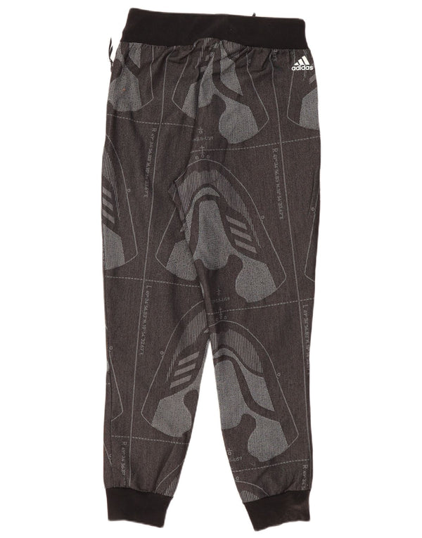 Pantaloni da tuta da donna Adidas Joggers UK 8/10 Small Nero geometrico