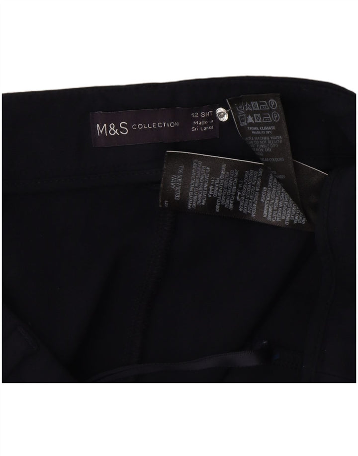 Pantaloni corti da donna Marks & Spencer UK 12 medi W30 L25 Blu navy