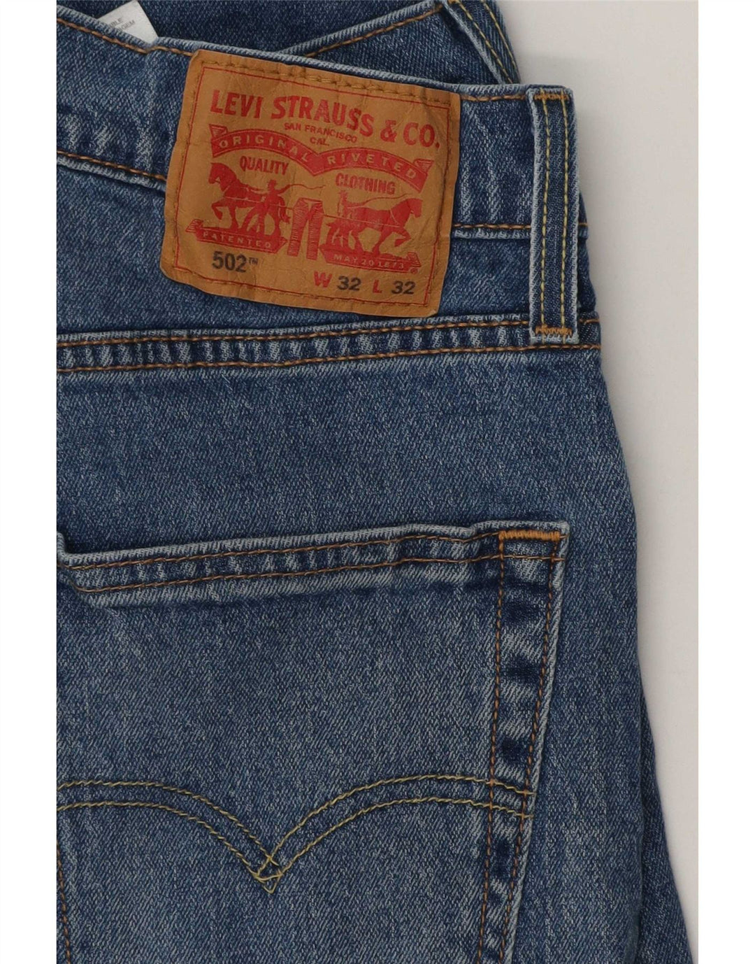 Levi's Uomo 502 Jeans affusolati W32 L32 Cotone blu