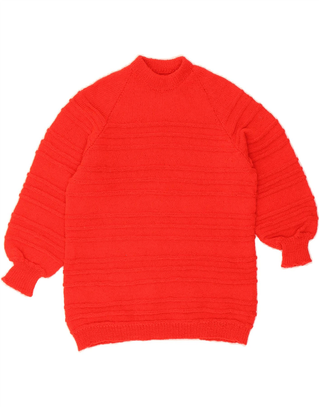 VINTAGE Womens Oversized Turtle Neck Jumper Sweater UK 10 Small Red Vintage Vintage and Second-Hand Vintage from Messina Hembry 