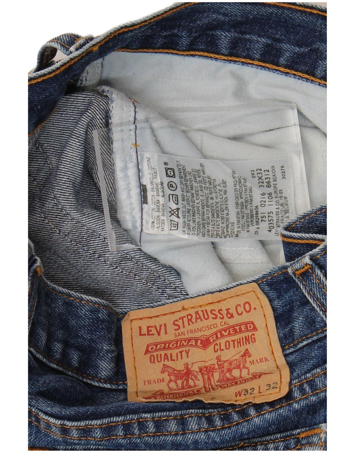Jeans dritti da uomo Levi's W32 L27 cotone blu