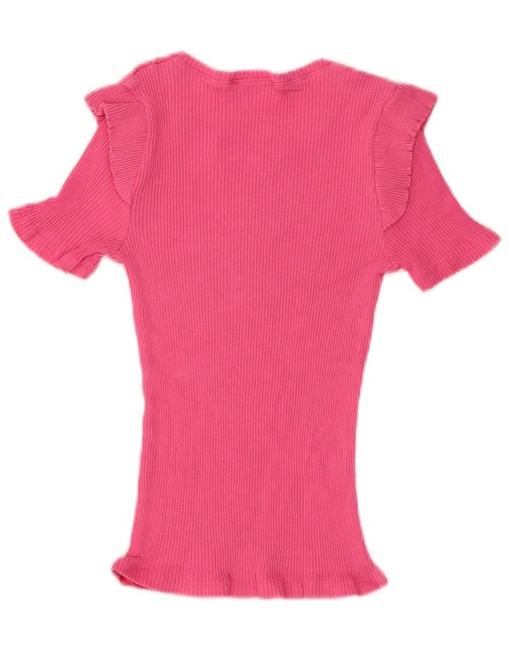 Top Blusa Donna Zara UK 8 Small Rosa