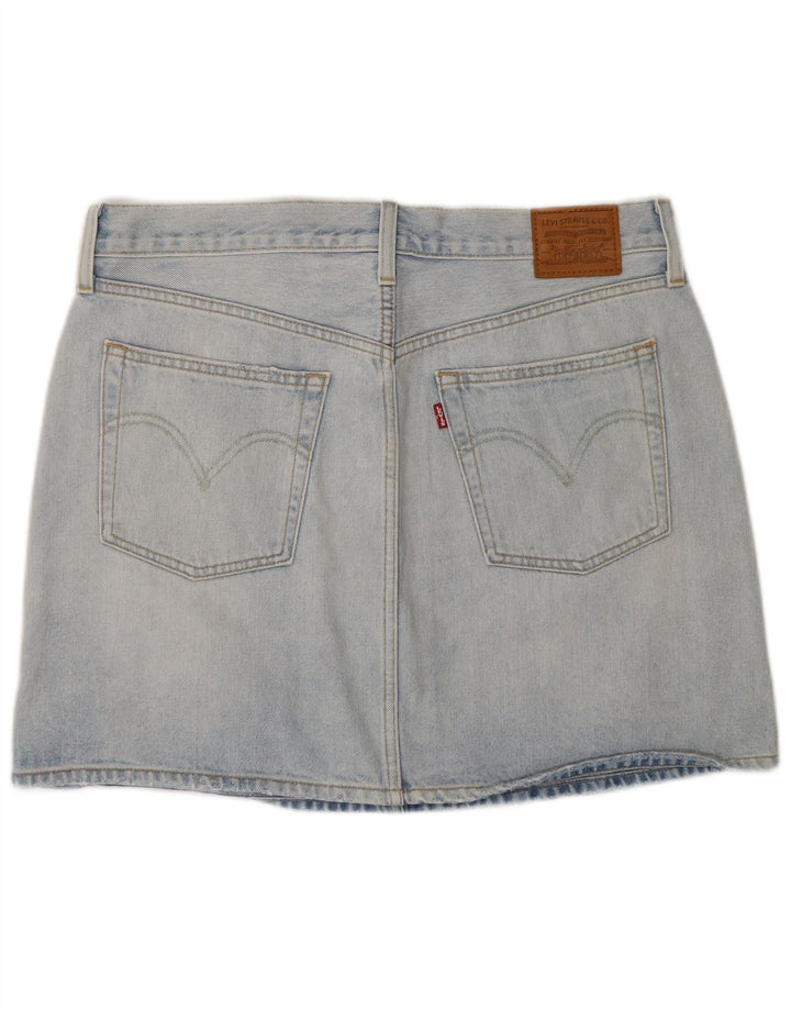 Mini gonna di jeans da donna Levi's W32 grande in cotone blu