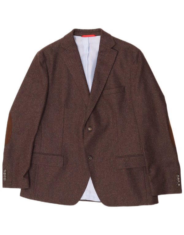 Giacca blazer da uomo a 2 bottoni Sarar UK 40 grande lana marrone