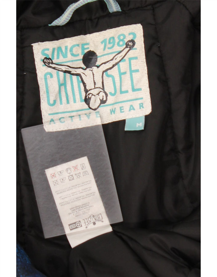 Giacca a vento con cappuccio da uomo CHIEMSEE UK 38 Blu medio Tie Dye