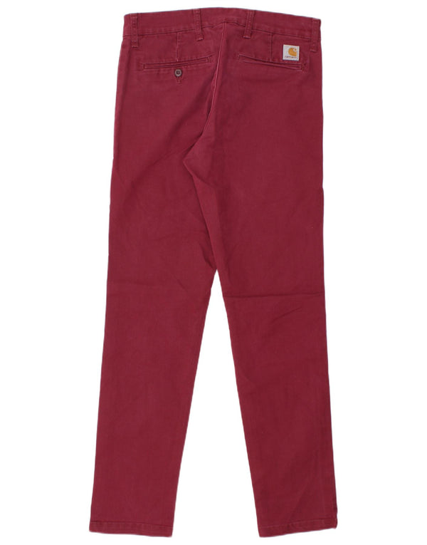 Pantaloni chino slim da donna CARHARTT W31 L30 cotone bordeaux