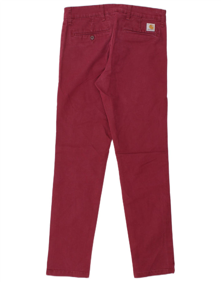 Pantaloni chino slim da donna CARHARTT W31 L30 cotone bordeaux