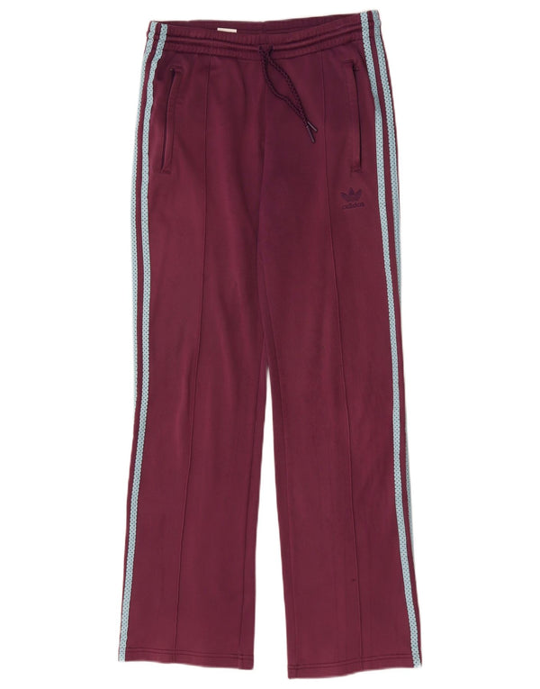 Pantaloni da tuta da donna Adidas UK 14 poliestere bordeaux medio
