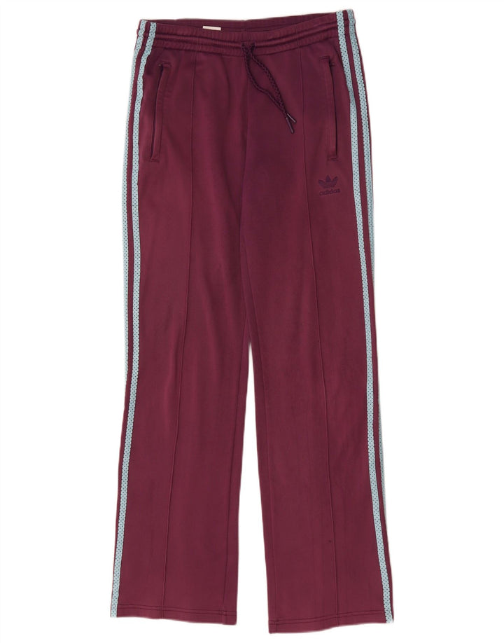 Pantaloni da tuta da donna Adidas UK 14 poliestere bordeaux medio