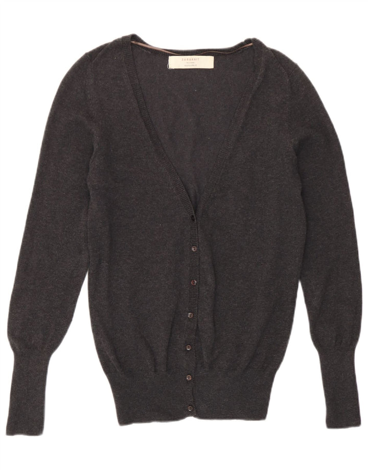 Maglione cardigan da donna Zara UK 10 piccolo grigio