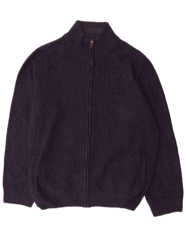 Maglione cardigan con zip intera da uomo Marks & Spencer XL blu navy acrilico
