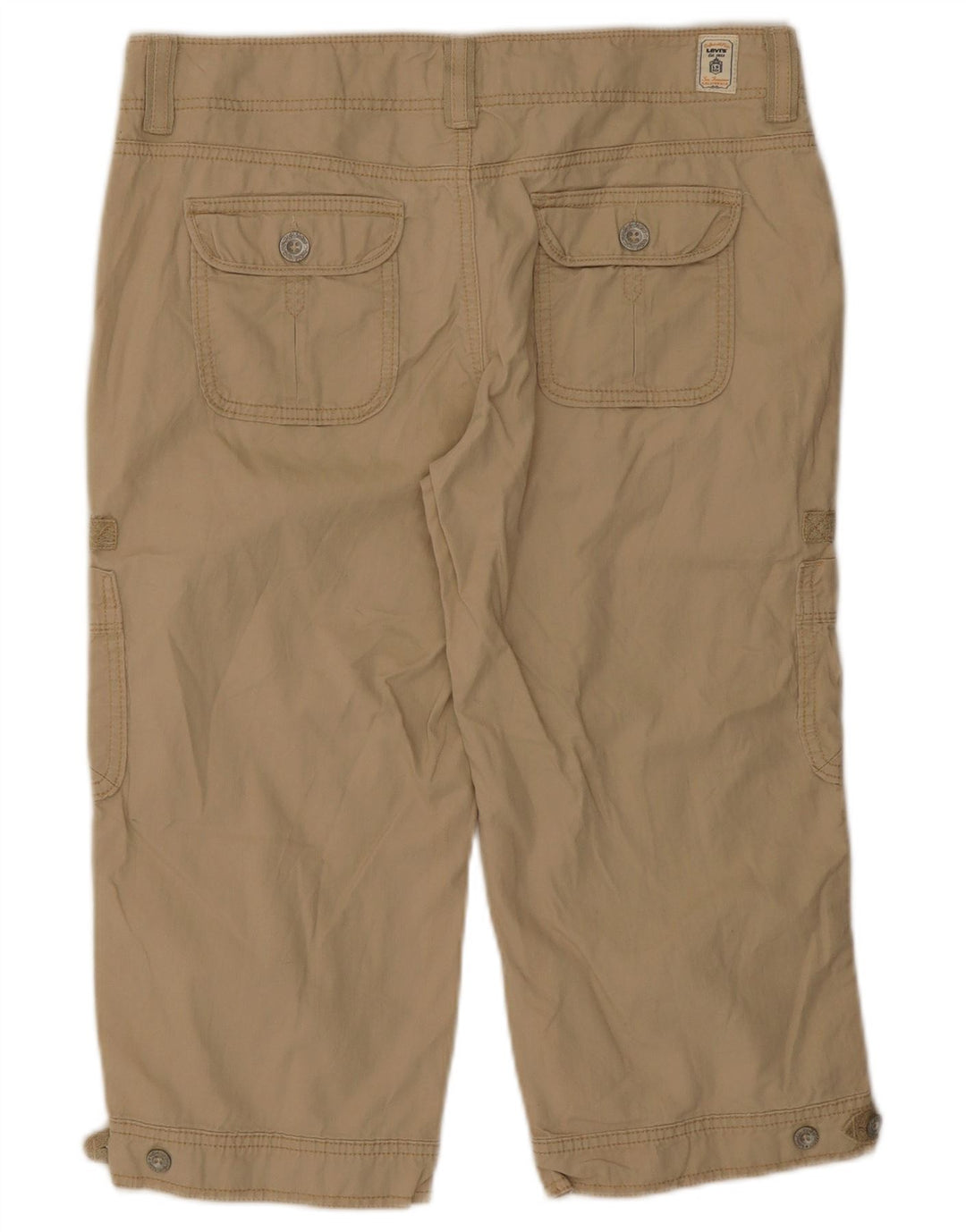 Pantaloni cargo Capri da donna LEVI'S US 10 Large W32 L19 Cotone beige