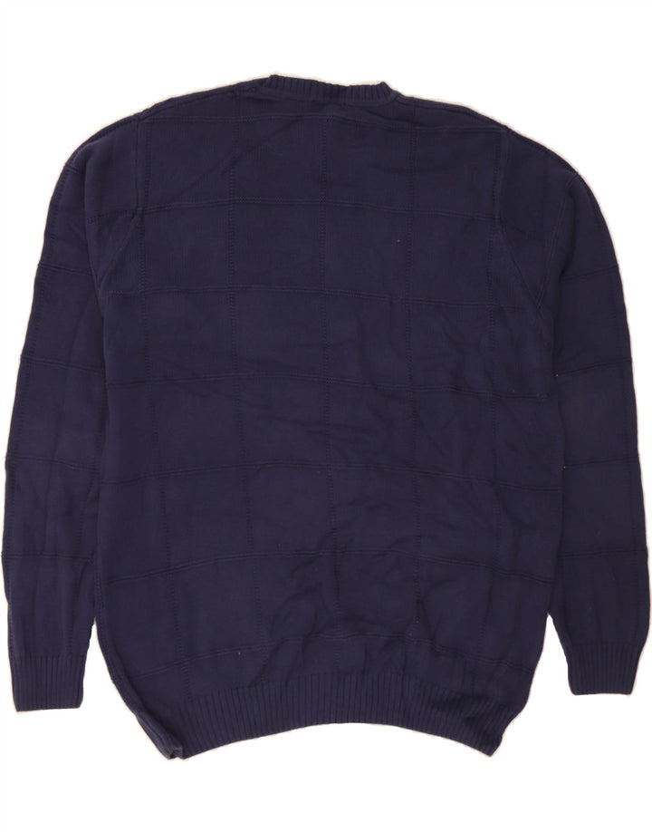 DOCKERS Mens Crew Neck Jumper Sweater XL Navy Blue Cotton Vintage Dockers and Second-Hand Dockers from Messina Hembry 