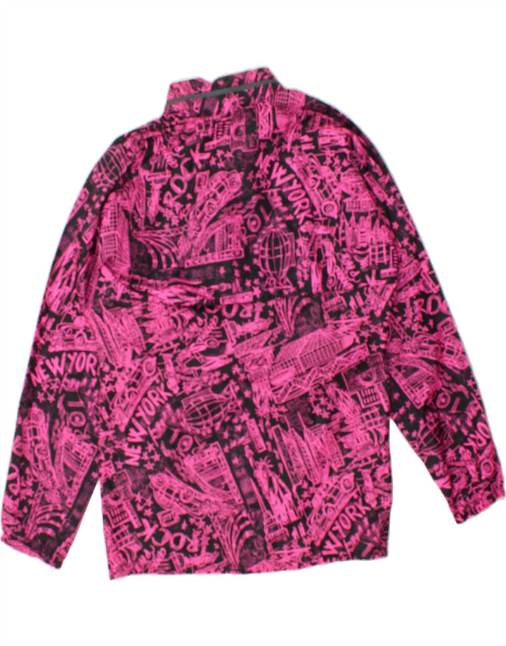VINTAGE Womens Anorak Jacket UK 16 Large Pink Geometric Polyamide Vintage Vintage and Second-Hand Vintage from Messina Hembry 
