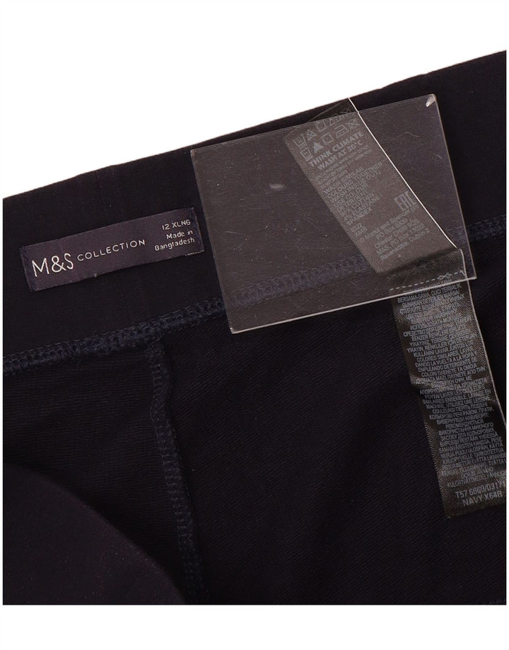 MARKS & SPENCER Leggings da donna UK 12 Cotone blu navy medio