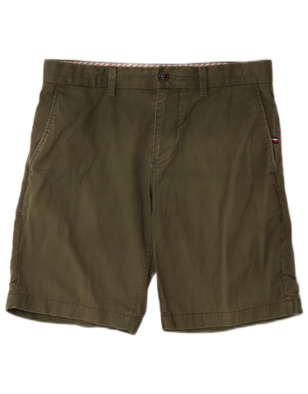 Pantaloncini chino da uomo Tommy Hilfiger W30 cotone kaki medio