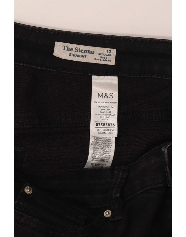 Jeans dritti Marks & Spencer da donna The Sienna UK 12 medio W32 L30 nero