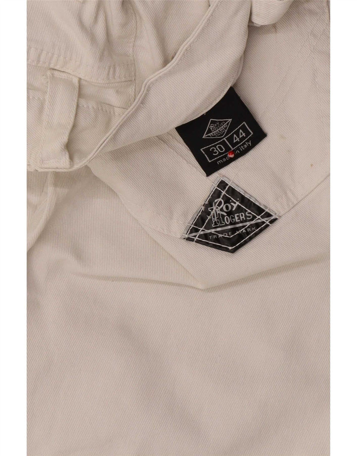 Pantaloncini di jeans da donna Roy Rogers IT 44 Medium W30 Cotone bianco