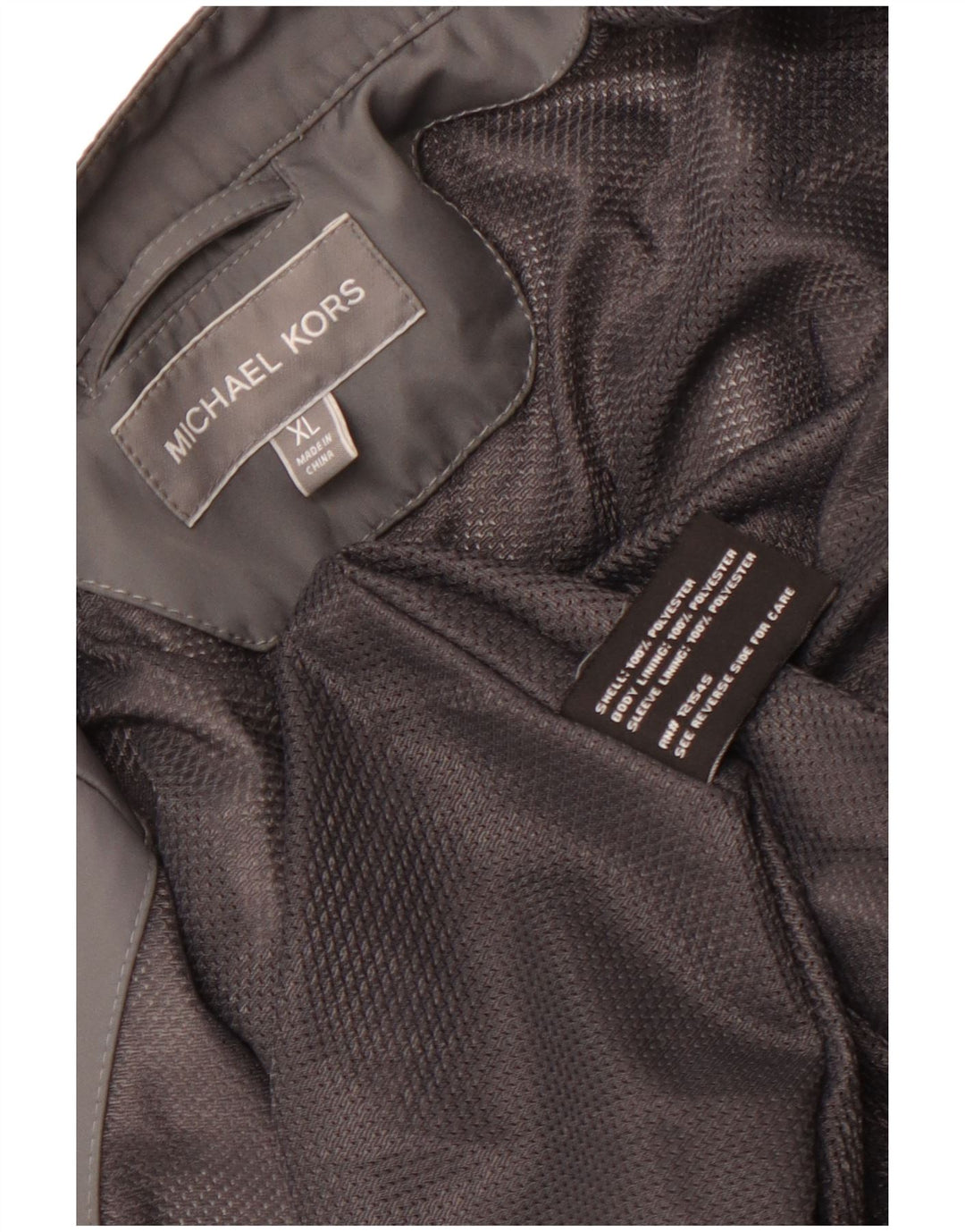 MICHAEL KORS Giacca utilitaria da uomo UK 42 XL Poliestere grigio