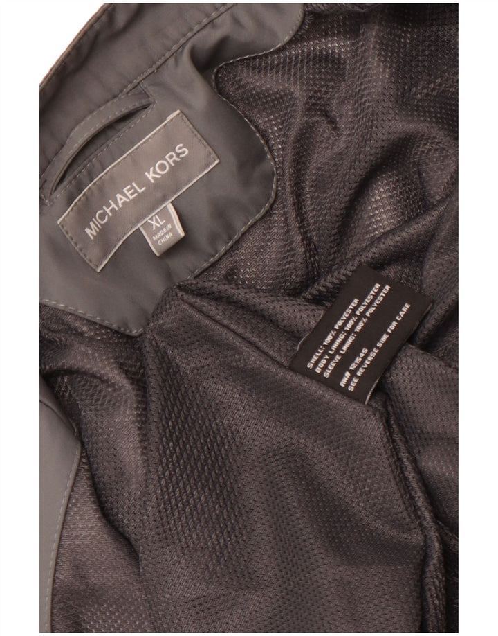 MICHAEL KORS Giacca utilitaria da uomo UK 42 XL Poliestere grigio
