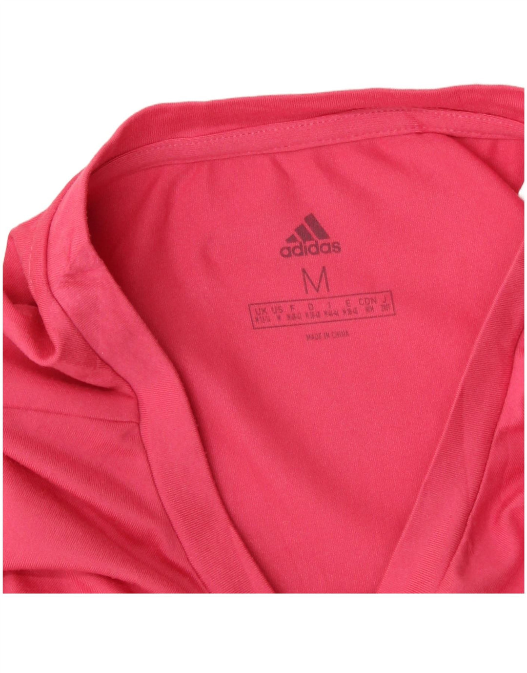 T-shirt grafica da donna Adidas Top UK 12/14 poliestere rosa medio