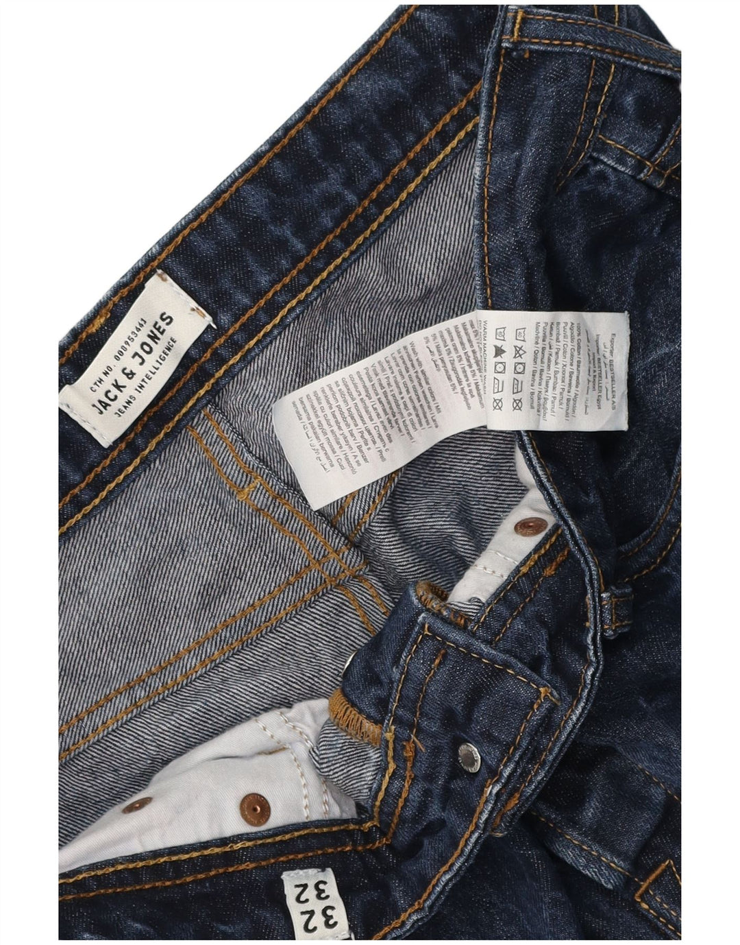 Jeans slim da uomo Jack & Jones W32 L32 cotone blu navy