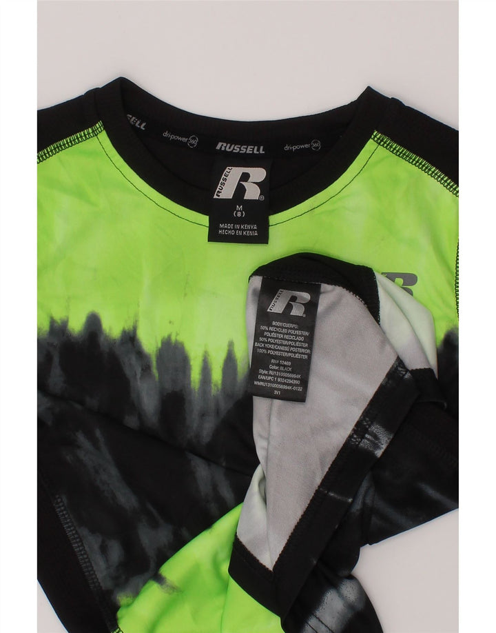 T-shirt da ragazzo Russell Athletic Top 7-8 anni poliestere medio tinto nero