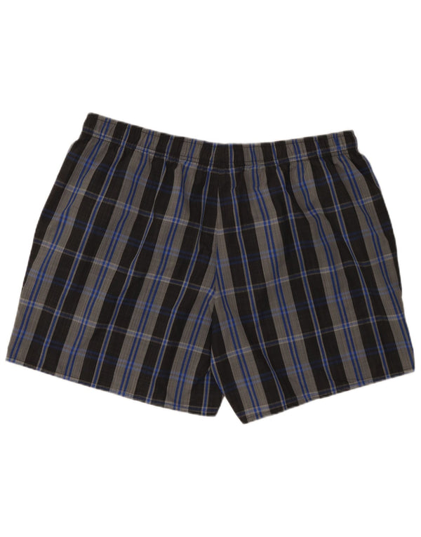 Pantaloncini da bagno da uomo Adidas 2XL Poliestere a quadri grigi