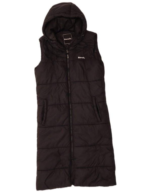Gilet imbottito oversize con cappuccio da donna BENCH UK 10 piccolo nero