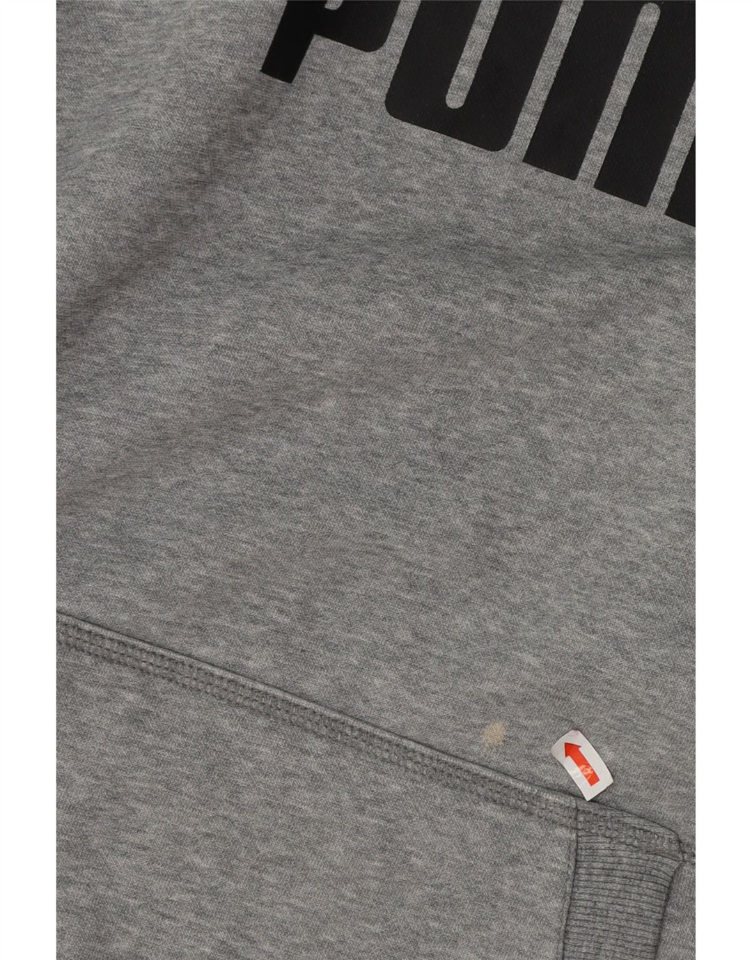 Felpa con cappuccio grafica PUMA da uomo in cotone grigio medio