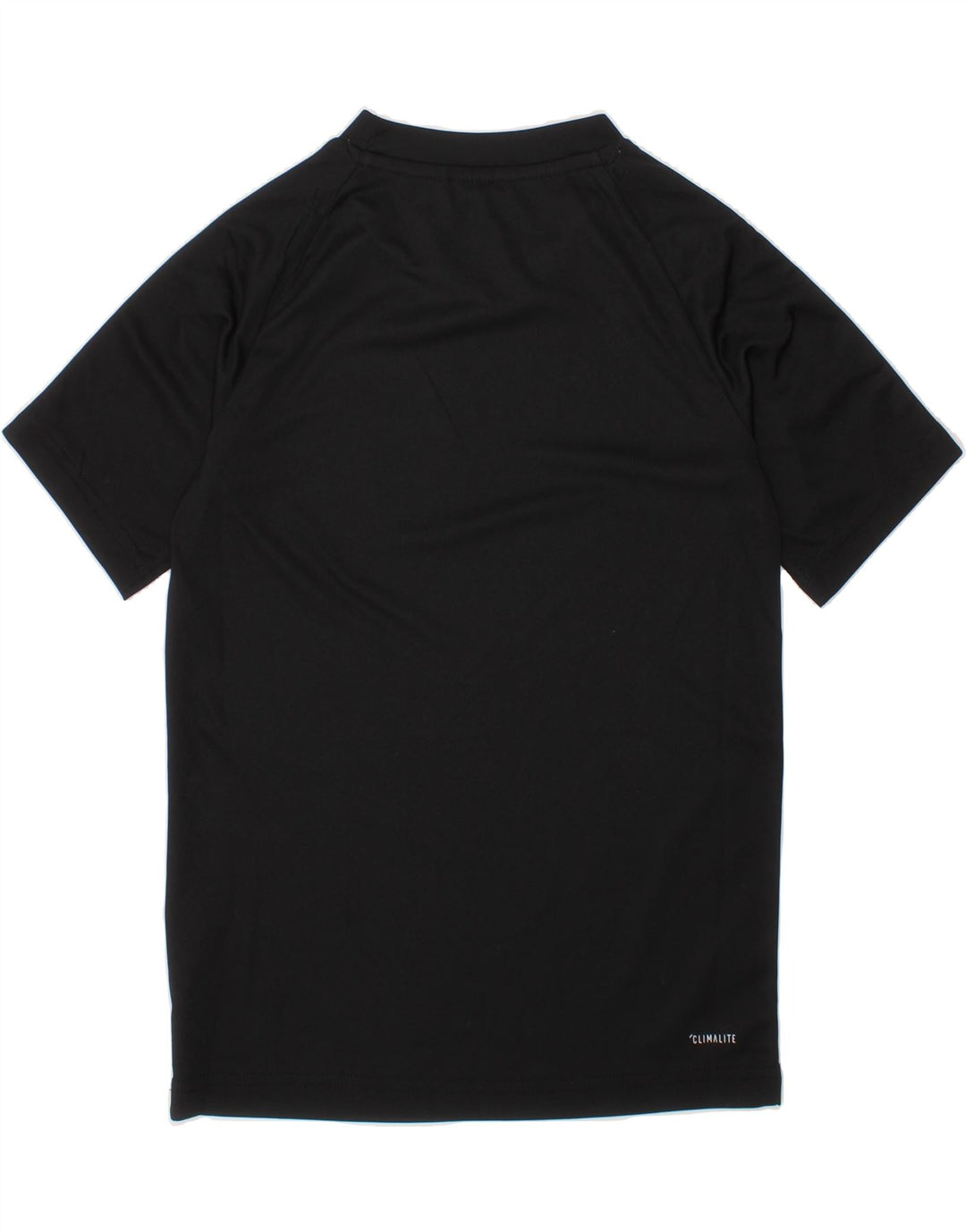 ADIDAS Boys Climalite Graphic T-Shirt Top 7-8 Years Black Polyester Vintage Adidas and Second-Hand Adidas from Messina Hembry 
