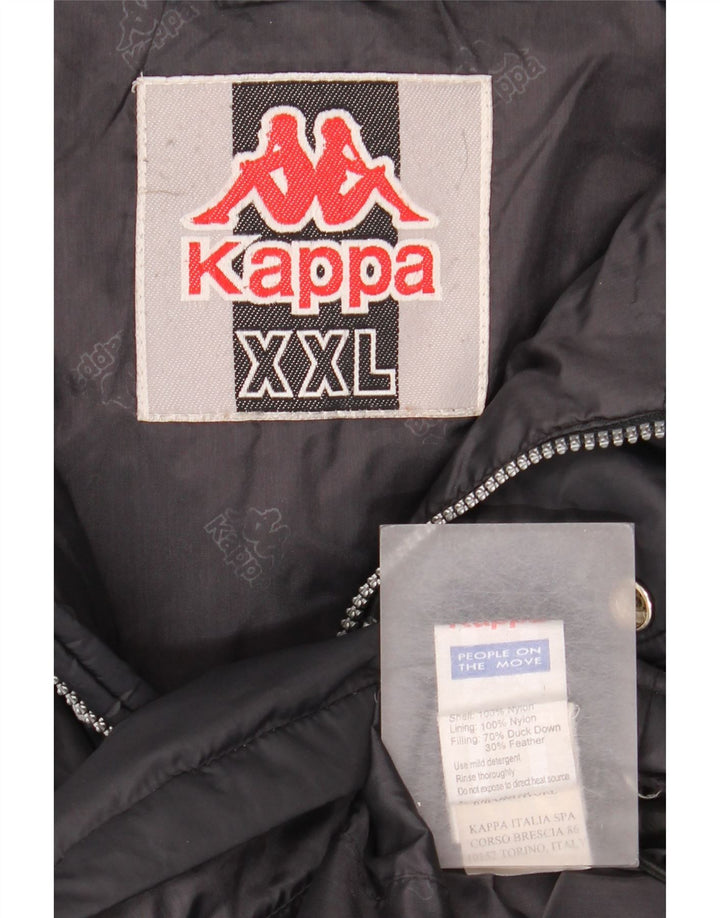 Giacca imbottita con cappuccio da uomo Kappa UK 44 2XL nylon nero