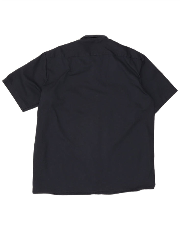 Dickies Camicia a maniche corte da uomo Large in poliestere blu navy