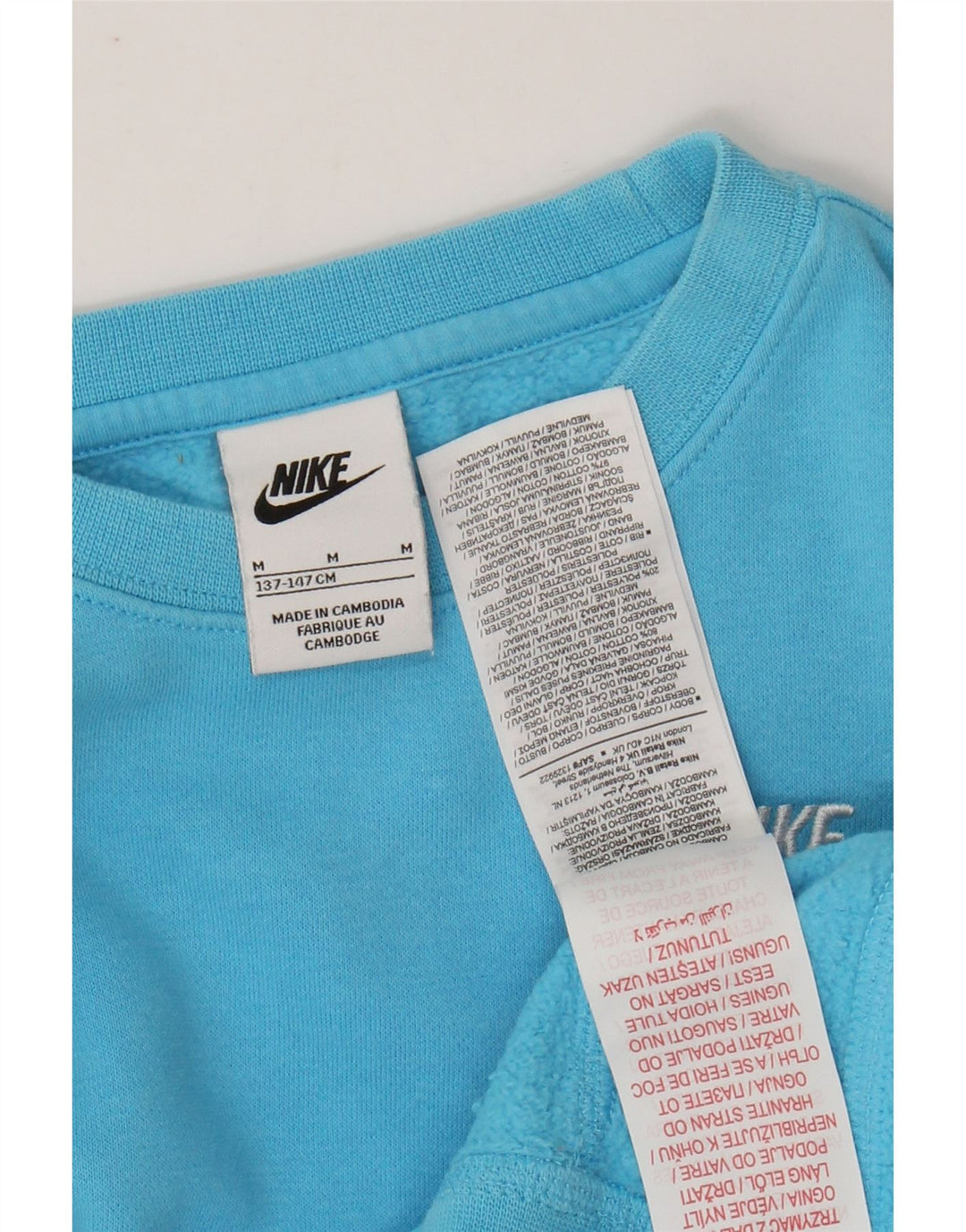 Felpa NIKE da bambino 10-11 anni in cotone blu medio