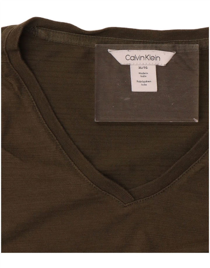 CALVIN KLEIN Maglietta da uomo Top XL Cachi
