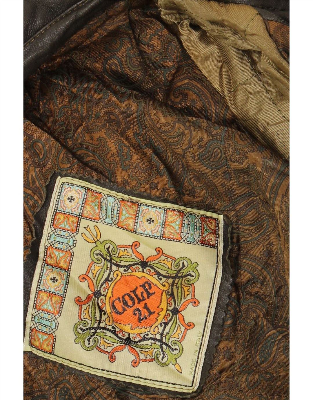 Giacca in pelle da uomo VINTAGE UK 42 XL Marrone